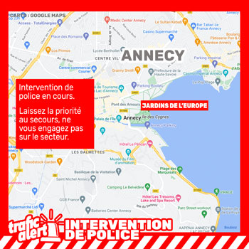Intervention de police à Annecy